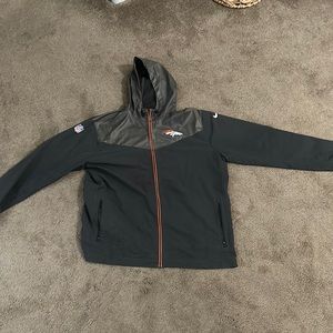 Grey/Dark Grey Nike Broncos Zip Up lightweight jacket XXL